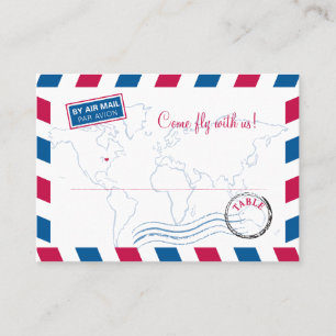Placement Mariage de la carte de siège Air Mail Ontario Cana