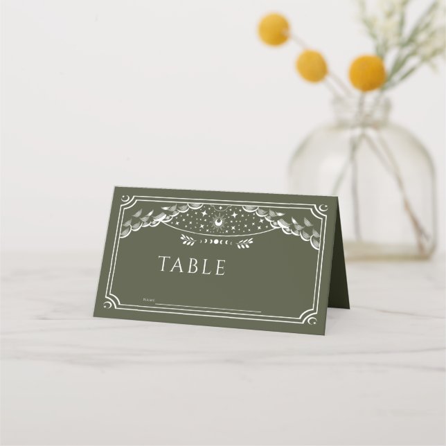Placement Mariage de la carte Tarot Gothique Olive & Blanc (Devant)