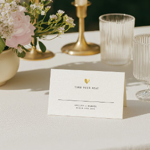 Placement Mariage de table Elegant Or moderne Carte Place