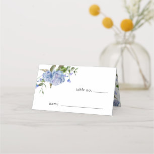 Placement Mariage Floral bleu Numéro de table Carte de place