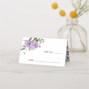 Placement Mariage Floral Violet Numéro de table Carte de lie