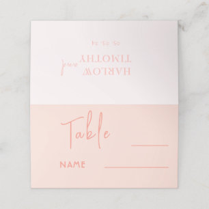 Placement Mariage rose blanc Numéro de table Carte de lieu