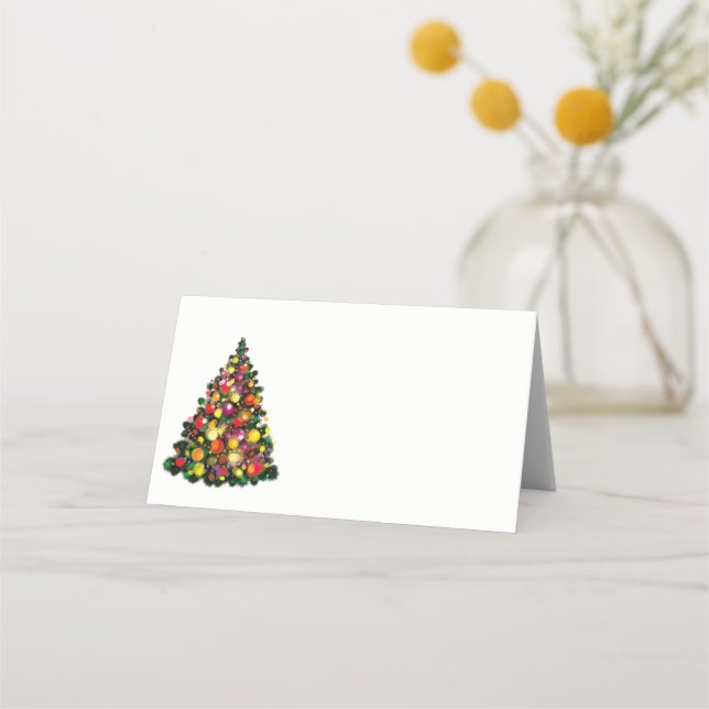 Placement Nom Placer la carte Arbre de Noël (Devant)