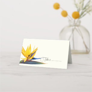 Placement Oiseau de paradis Escort Tenté ou Carte Lieu Ecru