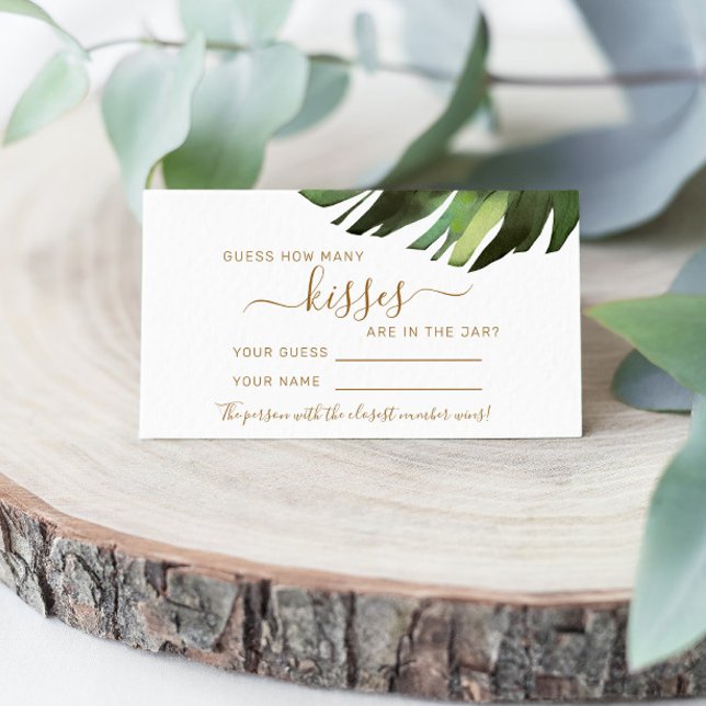 Placement Palm Tropical Combien de baisers Douche Carte de j (Créateur téléchargé)