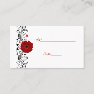 Placement Red Gerbera Daisy - Occasion spéciale Carte de lie