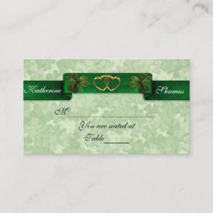 Placement Shamrocks de carte Mariage irlandaise