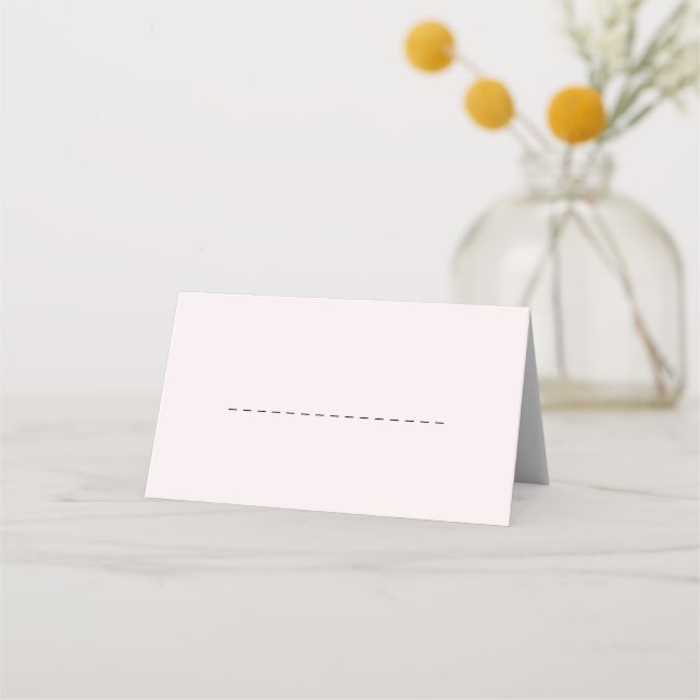 Placement Simple Romantique Pale Blush Classic Carte de séjo (Devant)