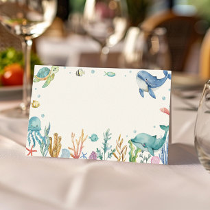 Placement Sous la mer Cute Ocean Animals Carte de la place a