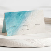 Summer Beach Wedding Carte de lieu pliée