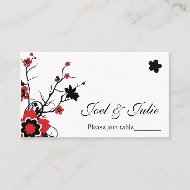 Placement Table / Carte Place moderne en fleurs de cerisier (Devant)