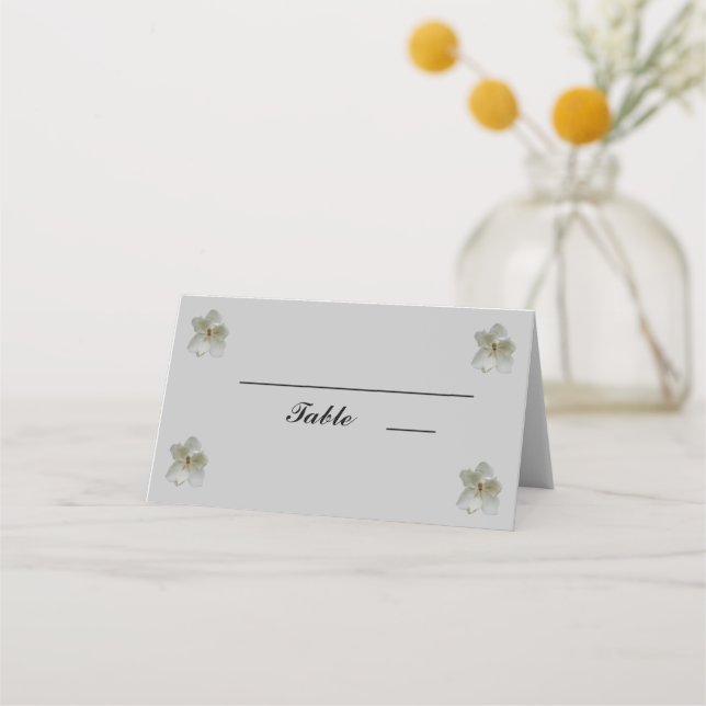 Placement Table pliée de fleurs de Magnolia blanc Carte de l (Devant)