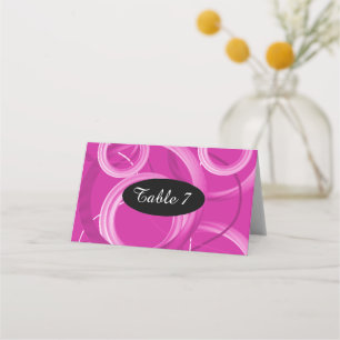 Placement Tableau rose Swirl Numéros de siège Carte de place