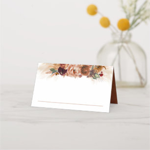 Placement Terracotta Pampas Grass Mariage Carte de Place