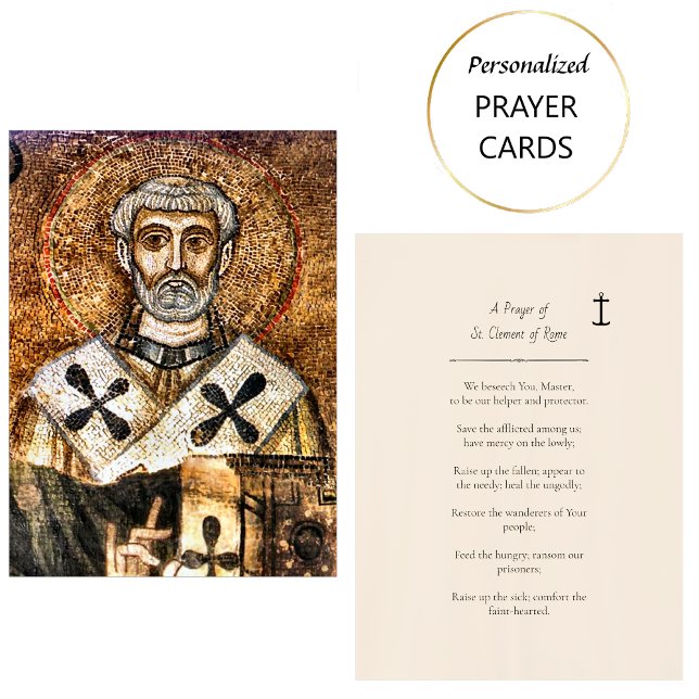 Placement Une prière de Saint Clément de Rome Carte de prièr (Créateur téléchargé)