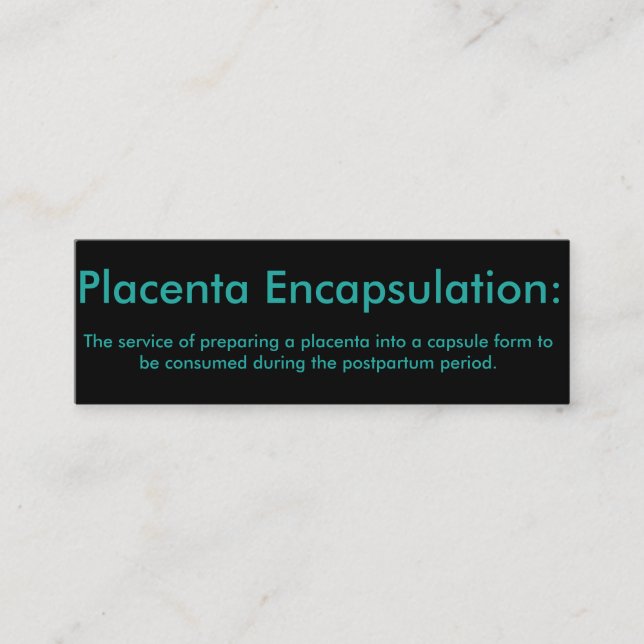 Placenta Encapsulation Cards (Front)