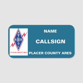 PLACER COUNTY ARES NAME BADGE
