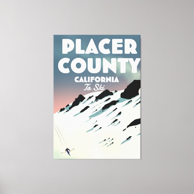 Placer County California ski poser Canvas Print (Front)