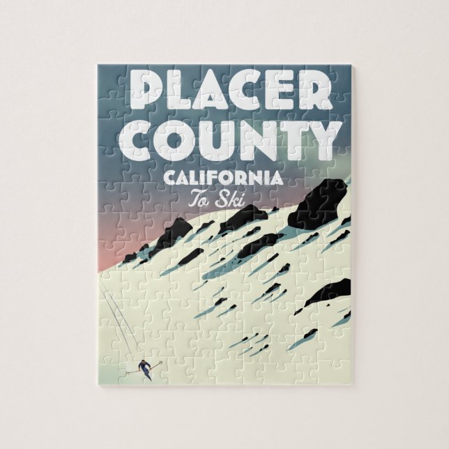 Placer County California ski poser Jigsaw Puzzle (Vertical)