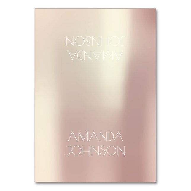 Placer la carte Rose Gold Nom personnalisé (Par défaut)
