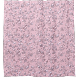 Placers of white-pink pearls on pink velvet