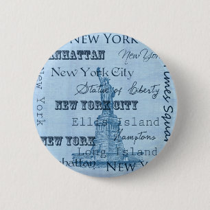 Places New York 2 Inch Round Button
