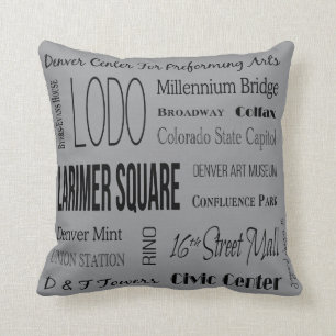 Places to be in Downtown Denver, CO Throw Pillow