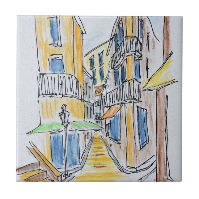 Placette Abbe Robert Jarred | Old Nice, France Tile (Front)