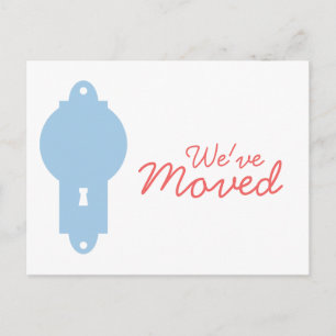 Placid Blue Door Knob We've Moved Postcards