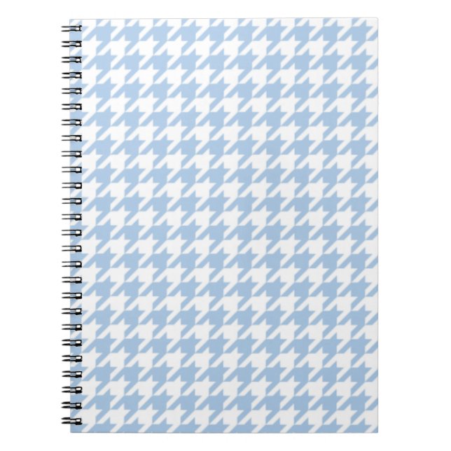 Placid Blue Houndstooth Notepad Notebook (Front)