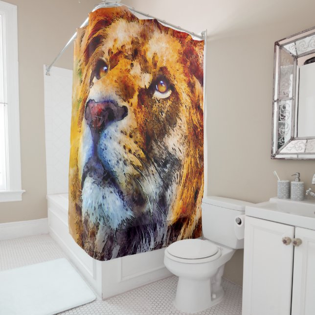 Placid Lion Face (In Situ)