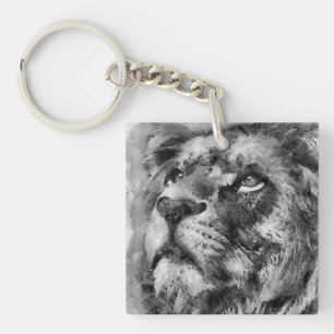 Placid Lion Face Argent