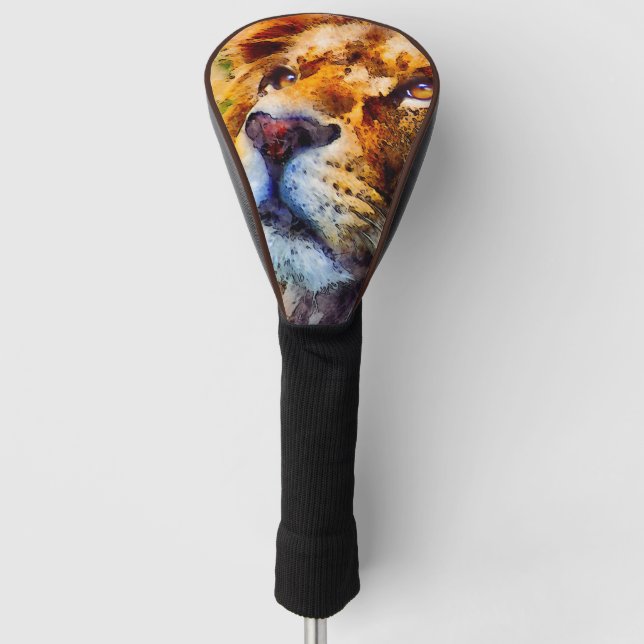 Placid Lion Face Golf Head Cover (Front)