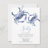 Plage 60e anniversaire Invitations