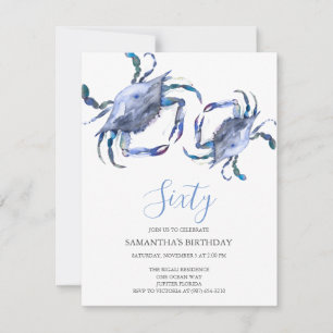 Plage 60e anniversaire Invitations