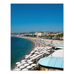 Plage à Nice, France - Photo Print