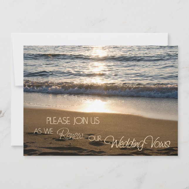 Plage aux invitations de renouvellement de voeu de (Devant)