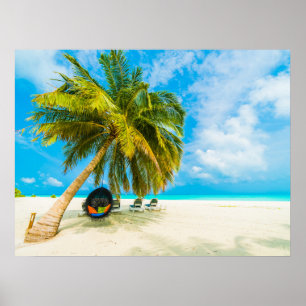 Plage aux Maldives poster 1