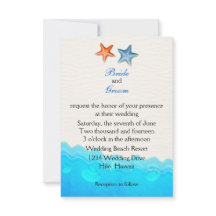 Plage Avec Faire-part de mariage Starfish