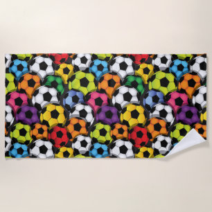 Plage Ballons de football coloré Design Serviette de pla