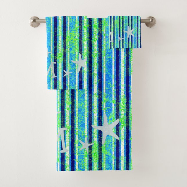 Plage Batik Stripes et set de serviettes de bain S (En situation)