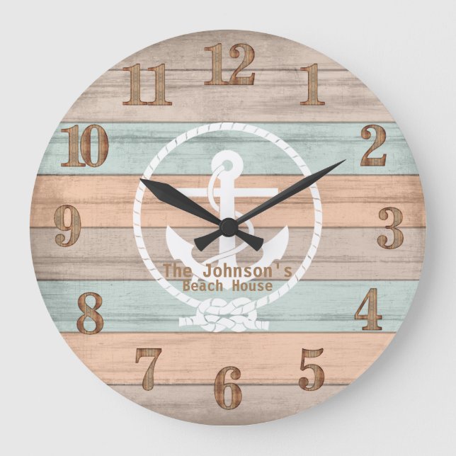 Plage Bois Bandes Nautiques & Ancre Grande Horloge (Recto)