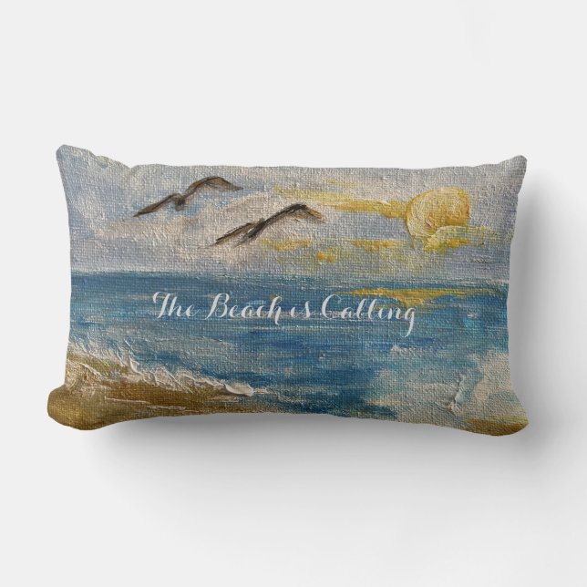 Plage Calling Lumbar coussin (Recto)