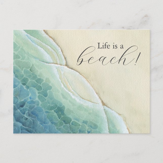 Plage Carte postale Invitation d'été (Devant)
