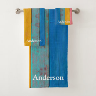 Plage colorée personnalisée Ensemble de serviettes