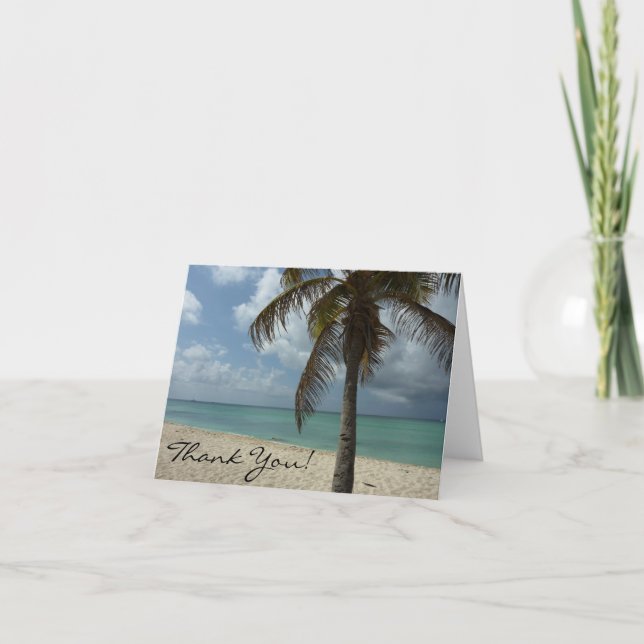 Plage d'Aruba I Carte de remerciements (Devant)