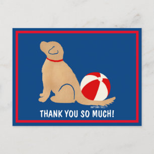 Plage Days Golden Retriever Chien Merci carte post