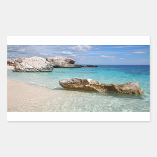 Plage de Cala Mariolu, autocollant rectangulaire