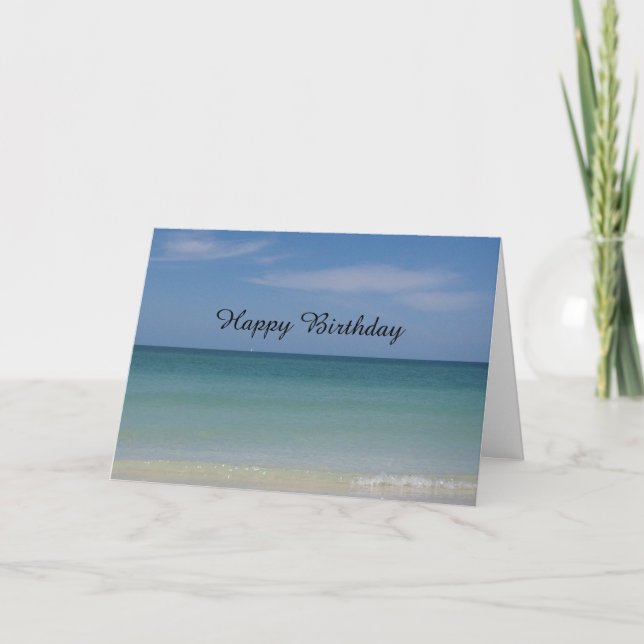 Plage de carte d'anniversaire générique (Devant)
