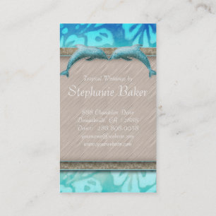 Plage de Carte de visite mariage Hibiscus de dauph